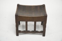 Romney Green, attributed. An Arts & Crafts Cotswold School Oak Stool - Thumbnail 3
