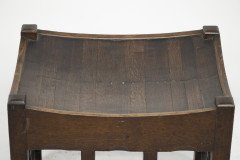 Romney Green, attributed. An Arts & Crafts Cotswold School Oak Stool - Thumbnail 4