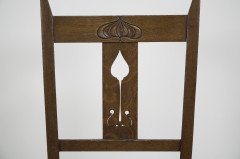 Liberty & Co. attributed. A set of six Glasgow Style Oak dining chairs - Thumbnail 9