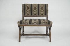 E. W. Pugin Attributed, Gothic Revival Oak Duet Chair with Wide Seat - Thumbnail 3