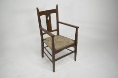 Liberty & Co. attributed. A set of six Glasgow Style Oak dining chairs - Thumbnail 13