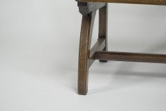 E. W. Pugin Attributed, Gothic Revival Oak Duet Chair with Wide Seat - Thumbnail 16