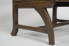 E. W. Pugin Attributed, Gothic Revival Oak Duet Chair with Wide Seat - Thumbnail 15