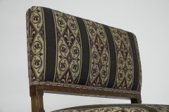 E. W. Pugin Attributed, Gothic Revival Oak Duet Chair with Wide Seat - Thumbnail 7