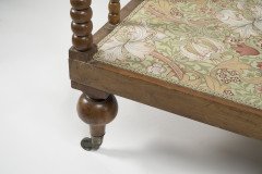 Philip Webb for Morris & Co. Attributed, a Large Aesthetic Movement Bobbin Turned Satinwood Chaise Lounge - Thumbnail 13