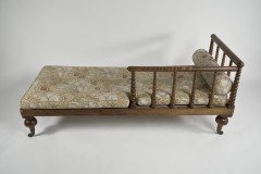 Philip Webb for Morris & Co. Attributed, a Large Aesthetic Movement Bobbin Turned Satinwood Chaise Lounge - Thumbnail 18