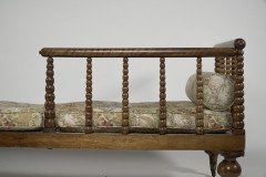 Philip Webb for Morris & Co. Attributed, a Large Aesthetic Movement Bobbin Turned Satinwood Chaise Lounge - Thumbnail 19