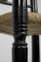 Liberty & Co. An Argyle Aesthetic Movement Ebonised rush seat child's high chair - Thumbnail 8