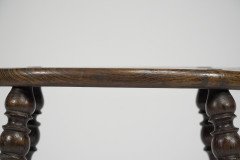 An Aesthetic Movement Elm Stool with a 'S' Handle, & Wild Grain to the Seat - Thumbnail 12