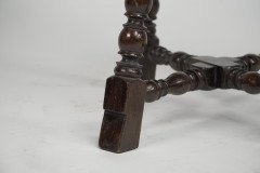 Aesthetic Movement Elm Stool with a 'S' Handle, & Wild Grain to the Seat - Thumbnail 13