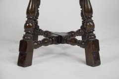 Aesthetic Movement Elm Stool with a 'S' Handle, & Wild Grain to the Seat - Thumbnail 14