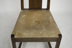 M. H. Baillie Scott. A Period Arts & Crafts Oak Side Chair with Canted Corners - Thumbnail 8