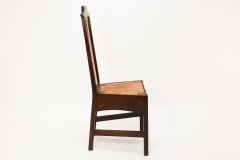 Arts & Crafts Liberty style Oak floral inlaid side chair - Thumbnail 4