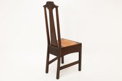 Arts & Crafts Liberty style Oak floral inlaid side chair - Thumbnail 17