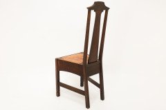 Arts & Crafts Liberty style Oak floral inlaid side chair - Thumbnail 15