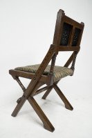Bruce Talbert for Gillow & Co., Gothic Revival Scissor-Style Side Chair - Thumbnail 15