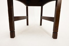 Arts & Crafts Liberty style Oak floral inlaid side chair - Thumbnail 14