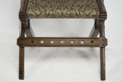 Bruce Talbert for Gillow & Co., Gothic Revival Scissor-Style Side Chair - Thumbnail 10