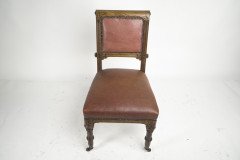Charles Bevan Attributed, a Gothic Revival Side Chair with Scroll Carvings - Thumbnail 3