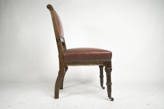 Charles Bevan Attributed, a Gothic Revival Side Chair with Scroll Carvings - Thumbnail 4
