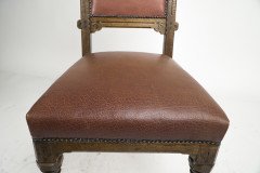 Charles Bevan Attributed, a Gothic Revival Side Chair with Scroll Carvings - Thumbnail 11