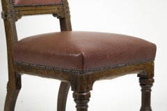 Charles Bevan Attributed, a Gothic Revival Side Chair with Scroll Carvings - Thumbnail 12