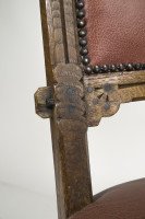 Charles Bevan, attributed. A Gothic Revival Side Chair with Scroll Carvings - Thumbnail 9