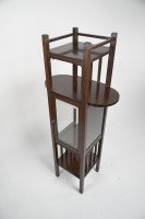 An Anglo- Japanese Style Mahogany Side Cabinet of Slender Form with Brass Sabots - Thumbnail 5