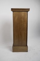 Aesthetic Movement Satin Birch Bedside Cabinet with a Central Walnut Knob - Thumbnail 5