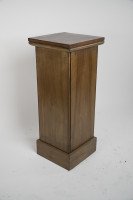 Aesthetic Movement Satin Birch Bedside Cabinet with a Central Walnut Knob - Thumbnail 8