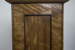 Aesthetic Movement Satin Birch Bedside Cabinet with a Central Walnut Knob - Thumbnail 9