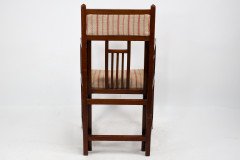 Bombay Art Furnishing Est. An Anglo-Japanese Walnut Armchair with a Double Back Leg - Thumbnail 5