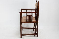 Bombay Art Furnishing Est. An Anglo-Japanese Walnut Armchair with a Double Back Leg - Thumbnail 7
