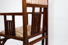 Bombay Art Furnishing Est. An Anglo-Japanese Walnut Armchair with a Double Back Leg - Thumbnail 12