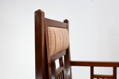 Bombay Art Furnishing Est. An Anglo-Japanese Walnut Armchair with a Double Back Leg - Thumbnail 11