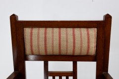 Bombay Art Furnishing Est. An Anglo-Japanese Walnut Armchair with a Double Back Leg - Thumbnail 10