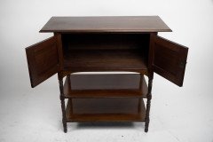 E. W. Godwin Attributed. Made by Collinson & Lock. An Aesthetic Movement Mahogany Side Cabinet - Thumbnail 4