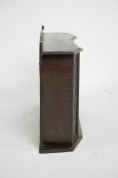 Arts & Crafts Oak Desk Top Bookcase with 3 Bronze Art Nouveau Period Plaques - Thumbnail 7