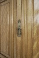 Collinson & Lock. An Aesthetic Movement Satin Walnut Breakfront Wall Cupboard - Thumbnail 7