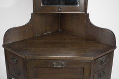 Liberty & Co., a Rare & Unusual Arts & Crafts Oak Corner Dressing Table - Thumbnail 7