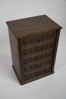 A Pair of Small Aesthetic Movement Oak Sets of Drawers - Thumbnail 14