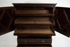 Morris & Co., A Superior Quality Aesthetic Movement Walnut Tallboy - Thumbnail 4