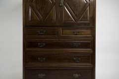 Morris & Co., a Superior Quality Aesthetic Movement Walnut Tallboy - Thumbnail 10