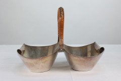 Dr. Christopher Dresser Silver Plated Double-Well Preserve Dish by Roberts & Belk - Thumbnail 8