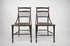 R. W. Edis, probably Made by Jackson & Graham. A Fine Pair of Aesthetic Movement Walnut Side Chairs - Thumbnail 2