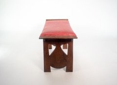 Glasgow School. George Logan Attributed, an Arts & Crafts Oak Stool with Upturned Sides - Thumbnail 6