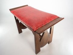 Glasgow School. George Logan Attributed, an Arts & Crafts Oak Stool with Upturned Sides - Thumbnail 8