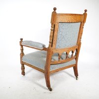 Bruce Talbert Attributed, Stamped Gillows, Aesthetic Movement Oak Armchair - Thumbnail 21