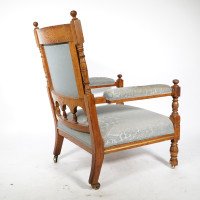 Bruce Talbert Attributed, Stamped Gillows, Aesthetic Movement Oak Armchair - Thumbnail 23