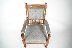 Bruce Talbert Attributed, Stamped Gillows, Aesthetic Movement Oak Armchair - Thumbnail 5